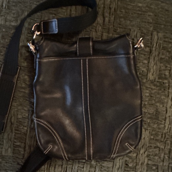 Coach Black Leather Crossbody Bag with Buckle Detail - Picture 2 of 3